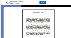 Desktop Screenshot of championfcu.com