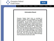 Tablet Screenshot of championfcu.com